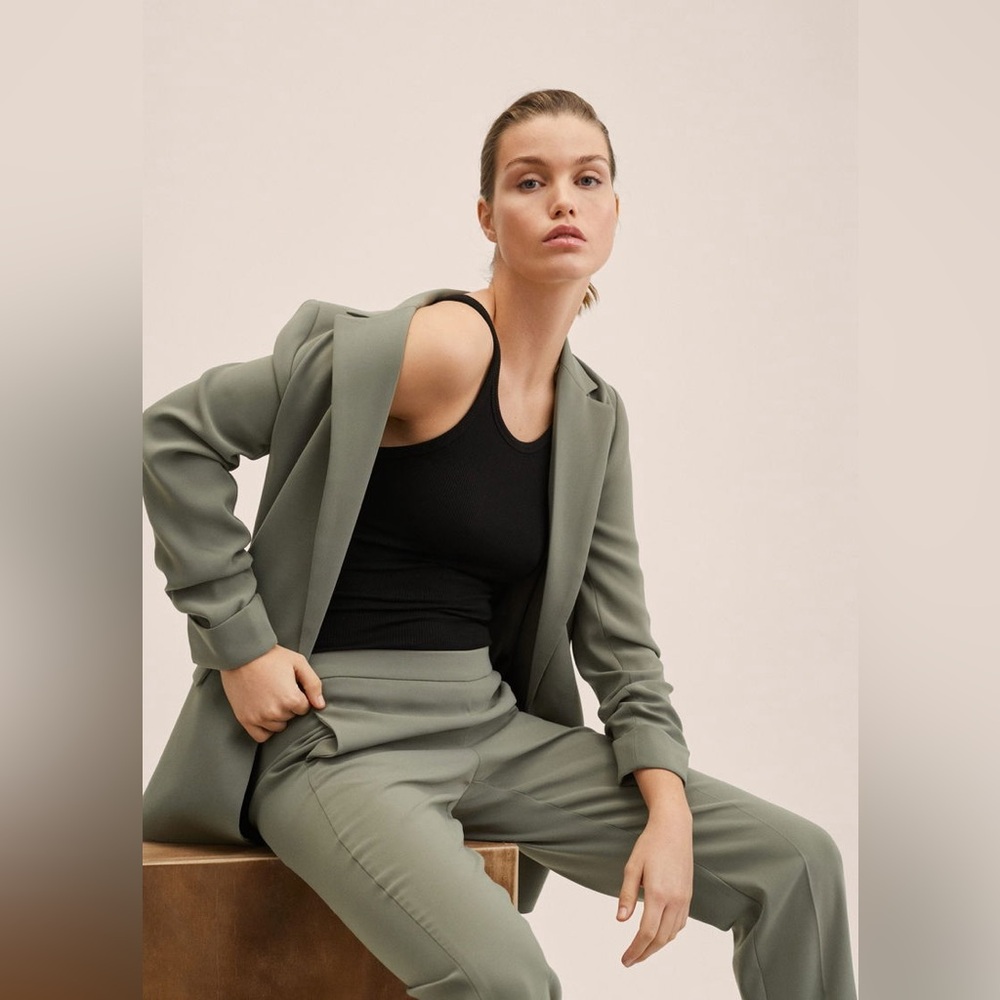 Mango Ruched Sleeves Blazer - Picture 6 of 14